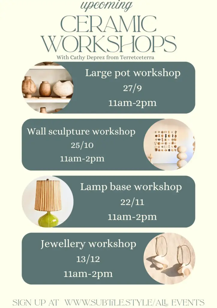 Ceramic classes autumn 2025